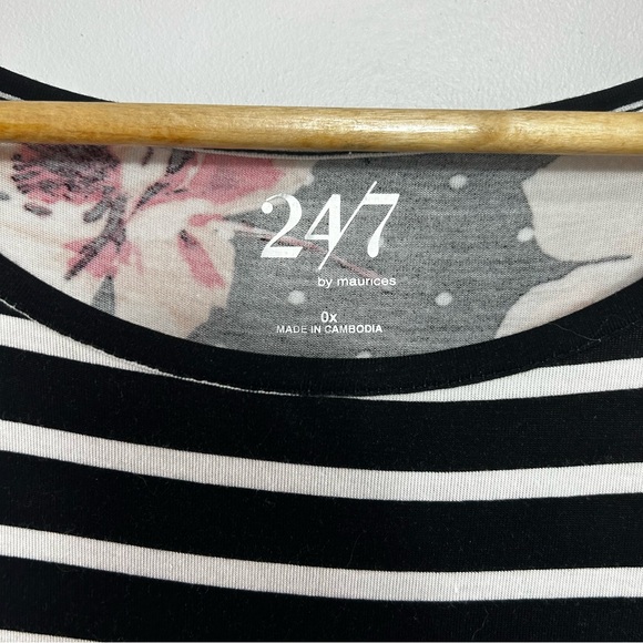 24/7 Maurices Mixed Pattern Tank 0X - Picture 4 of 6